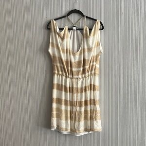 Plus size Venus off-shoulder woven strap mini dress with drawstring detail